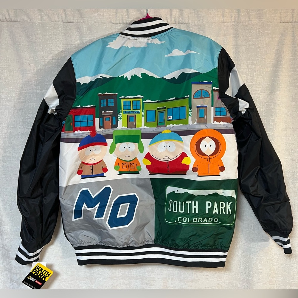 Members Only NWT Size Small South Park Nickelodeon Animated Black Bomber Jacket - Picture 2 of 13